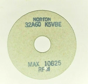 NORTON GRINDING WHEEL 32A60-K5VBE  3" X 3/8" X 3/4" MAX RPM 10825 (NEW) - Picture 1 of 1