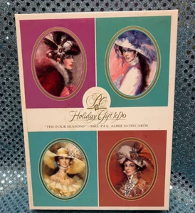 Avon verpackt Notecards 20 Four Seasons Frau P.F.E.. Albee 1990 4 Designs - Neu aus altem Lagerbestand - Bild 1 von 2