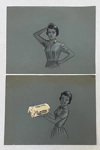 Vintage Golden Crust Brot Bäckerei Mutter Essen Werbung Zeichnung Kunst Bakersfield CA - Bild 1 von 3