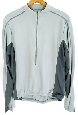 Chaqueta Pullover Novara Media Cremallera Ciclismo Para Hombre Grande Gris Manga Larga Foto 1 de 4