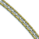 Chisel Stainless Steel Polished Yellow Ip Cz 850In Link Bracelet 85 Srb2009 8