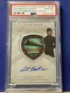 Dee Bradley Baker - 2018 Star Wars Masterwork Vehicle Patch Autograph PSA 10 - Picture 1 of 2