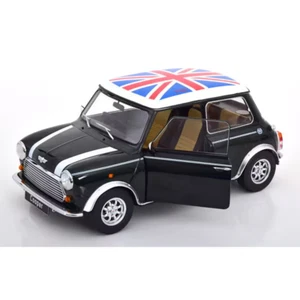 KK Scale KKDC120056R 1/12 Mini Cooper Union Jack Dark Green Metallic/White Right - Picture 1 of 8