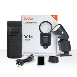 US Godox V1-S 2.4G Round Head 2.4G TTL HSS Flash Light Speedlite For Sony Camera - Picture 1 of 11