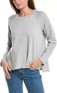 EILEEN FISHER Pearl Gray Crewneck Raglan Sleeve Tencel® & Organic Cotton Top XXS - Picture 1 of 6
