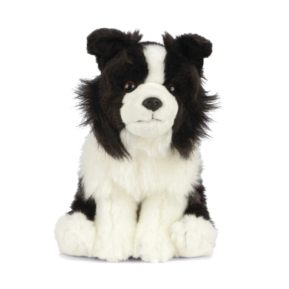 Border Collie sitzend HUND Plüschtier Stofftier Kuscheltier H=22cm Living Nature