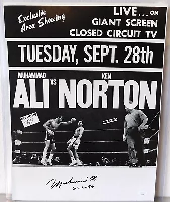 MUHAMMAD ALI Signed 14x20 Fight Poster ~ Ali Vs Norton ~ JSA Authentic - Image 1 of 4