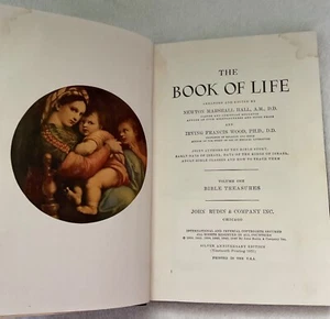 The Book of Life Volume 1 Bible Treasures Hardcover Book 1952 Newton Hall - Picture 1 of 5