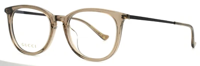 GUCCI GG1468OA 003 Marrón Negro Mujer Ovalado Borde Completo Anteojos 52-18-145 B:42 Foto 1 de 4