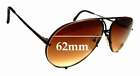 Lunettes de soleil de remplacement SFx pour lunettes de soleil Carrera Porsche Design 5623A - 62 mm de large