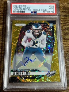 JOHNNY WILSON JR 2024 Panini Prizm No Huddle Gold Refractor Auto 10/10 PSA 9 RC - Picture 1 of 2