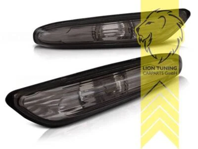Seitenblinker für BMW E60 E61 E81 E82 E87 E88 E90 E91 E92 X1 E84 schwarz smoke - Bild 1 von 3