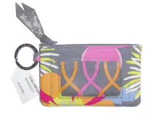 PORTAFOGLIO VERA BRADLEY donna Jazzy Blooms carta d'identità moneta trasparente nuovo di zecca! - Foto 1 di 2