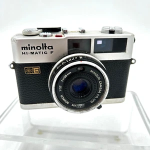Minolta Hi Matic F Kleinbildkamera 1:27 f=38mm Rokkor Objektiv Vintage for Parts/Repair - Bild 1 von 10