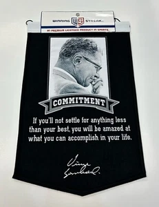 Vince Lombardi Green Bay Packers NFL “Commitment” Collection Embroidered Banner! - Picture 1 of 4