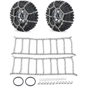 2/4PCS Reifenkette Reifen Schneekette für 1/10 RC TRX-4 Crawler Reifen Rad - Bild 1 von 10