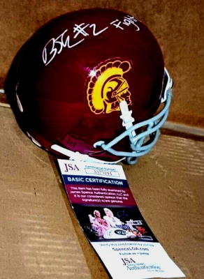 BRENDEN RICE USC Trojans SIGNED Mini Helmet JSA COA 2024 NFL DRAFT - Image 1 of 4