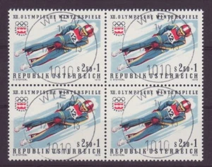 Österreich 1975 Olymp. Winterspiele 4er Block alle Marken zentrisch gest. b368 - Picture 1 of 1