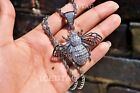 STAINLESS STEEL LAB DIAMOND ICED BLINGED OUT ANIMAL BEE LUXURY PENDANT, 24" ROPE