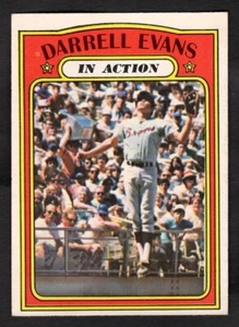 1972 Darrell Evans O-Pee-Chee Baseball In Action #172 - Picture 1 of 2