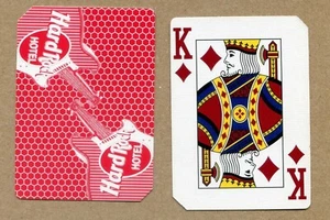 HARD ROCK CASINO HOTEL, Las Vegas. King of Diamonds, Vintage SWAP PLAYING CARD - Picture 1 of 3
