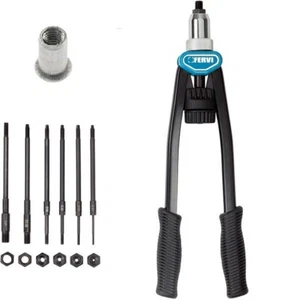 FERVI 0455 RIVETTATRICE DOPPIA LEVA PER INSERTI (RIVETTI) FILETTATI DA M3 A M12 - Imagen 1 de 5
