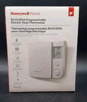 Honeywell Home RLV4305A Programmable Electric Heat Thermostat NEW In Sealed Box - Image 1 of 4