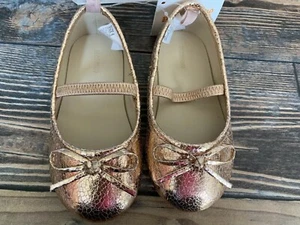 Gymboree nwt girls rose gold Crackle  dress shoes new size 7 - Picture 1 of 1