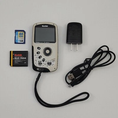 Kodak PlaySport Zx3 1080 HD Pocket Video Camera Waterproof with 4GB Card - Image 1 of 4