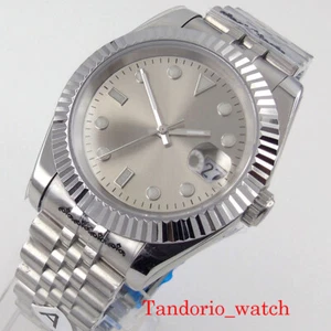 Top 36mm Sunburst esfera gris mingzhu 2813 miyota 8215 reloj para hombres cristal de zafiro - Imagen 1 de 5