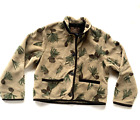Tsunami - Tan Pine Cone Needle Fleece Button Jacket Size Xs Crop Canada Woods