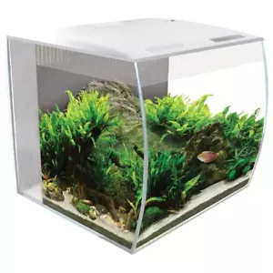 Fluval FLEX LED Nano WHITE Aquarium - Remote & Integral Filter - Optional Heater - Picture 1 of 24