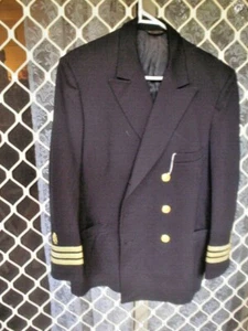 000 AMERICAN NAVY COAT/JACKET WITH STRIPES AND 5 BUTTONS SIZE 40 R SEE PICS - Picture 1 of 4