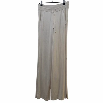 Lululemon Womens Wide Leg Cashmere Blend Knit Comfort Zone Pants Size 4 Ivory - Image 1 of 4