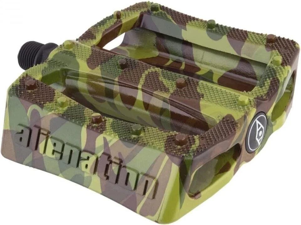 "Pedales de plataforma de camuflaje efectos de alienación, 9/16", compuesto de nailon/fibra, BMX/bicicleta Foto 1 de 1