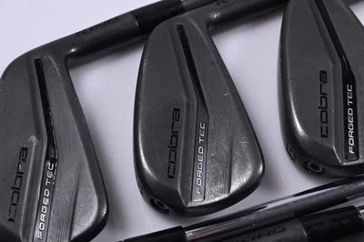 Cobra King Forged Tec 2023 Black Irons / 4-PW / Stiff Flex KBS $-Taper Lite - Image 1 of 4