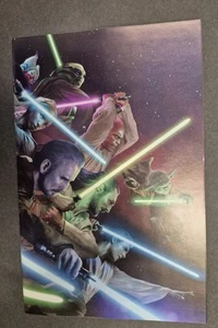 Star Wars Jedi Knights 1 2nd Print Virgin 1:25 Rahzzah WrapAround NM-M+ HTF Rare - Picture 1 of 4
