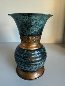 Vintage Copper Patina Vase Israel Hand made - Picture 1 of 4