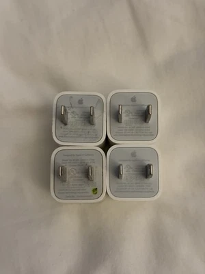 Set Of 4 Genuine Original Apple 5W USB Wall Charger Power Adapter A1385 A1265 - Image 1 of 3