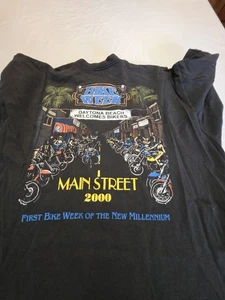 Daytona Beach Florida 2000 Bike Week kurzärmliges schwarzes T-Shirt Herren Größe 2XL - Bild 1 von 5