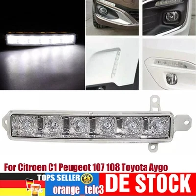 LED Tagfahrlicht Links/Rechts Für Citroen C1 /C3,Peugeot 107,108,308 Toyota Aygo - Bild 1 von 4