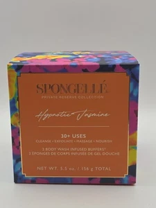 NIB Spongelle Hypnotic Jasmine Body Wash Infused Buffers 30+ Uses 2 Count - Picture 1 of 12