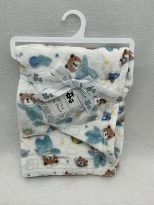 NUEVA MANTA BEBÉ CUNA OSO Astronauta Naves Espaciales Exteriores Planetas Nube Crema Foto 1 de 4