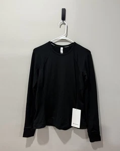 NEW Lululemon Runderful Long Sleeve Women’s Shirt Size 10 Black - Picture 1 of 4