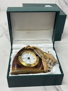 Reloj despertador Gucci “Tortuga” ónix o mármol estribo con caja n.º 555 sin probar - Imagen 1 de 16