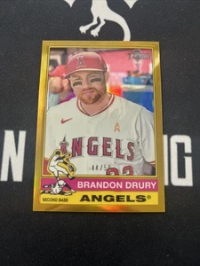 BRANDON DRURY 2025 Topps Heritage Chrome Gold Refractor #’d 44/50 Angels #283 - Picture 1 of 2