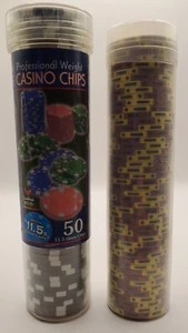 2 juegos de fichas de casino de peso profesional 11,5 gramos 99 fichas totales negro amarillo rojo - Imagen 1 de 4