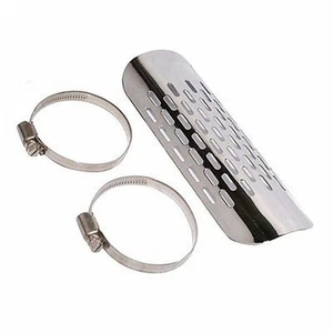 Exhaust Muffler Heat Shield Heel Guard Cruiser Chopper Bobber For Cafe Racer VT - Picture 1 of 4
