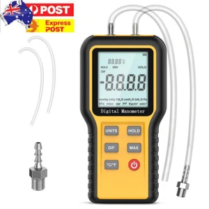 Digital Manometer Differential Dual Port Air Pressure Gauge HVAC Gas Teste Meter - Picture 1 of 12