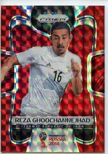 2018 Panini Prizm World Cup RED MOSAIC Parallel #114 Reza Ghoochannejhad - Iran - Picture 1 of 1